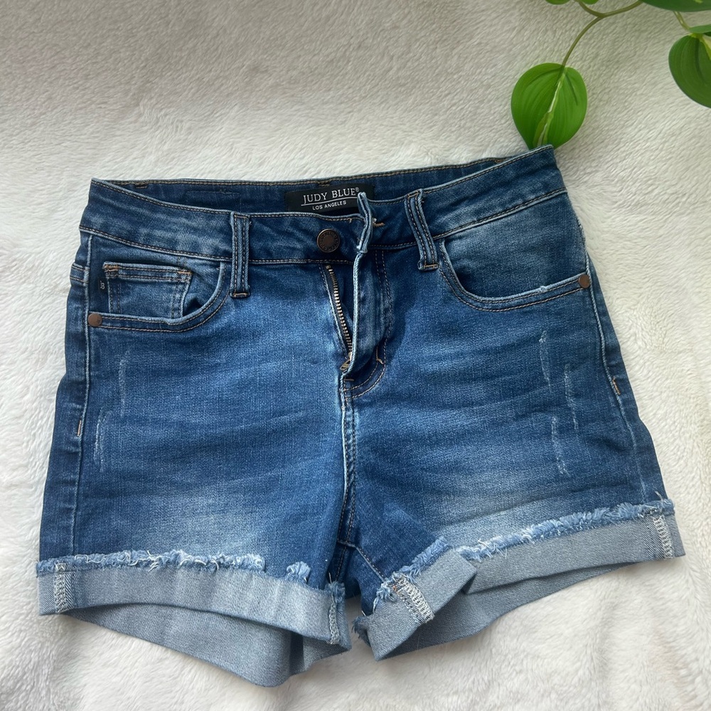 Judy Blue true blue classic jean shorts, cuffed hem